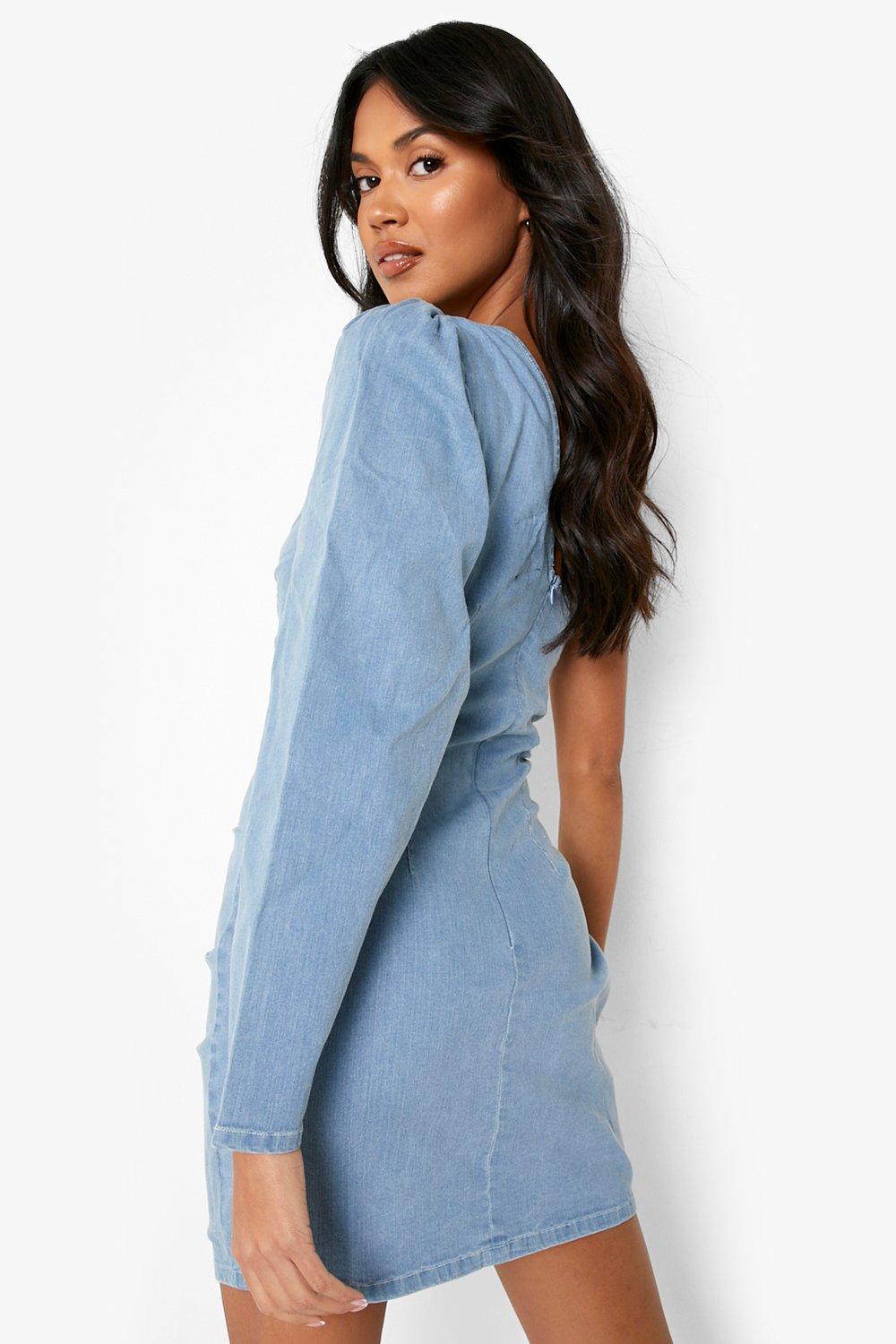 Boohoo store jean dress